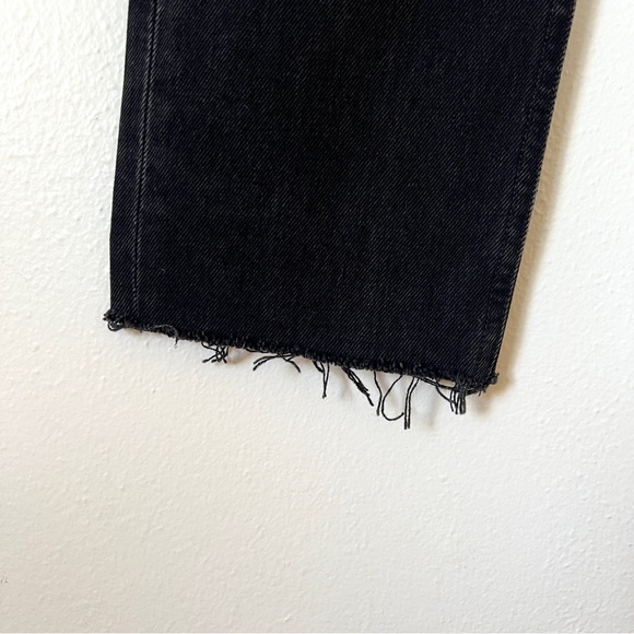 AGOLDE Cherie High Rise Straight Jeans Distortion Black Distressed - Picture 6 of 10